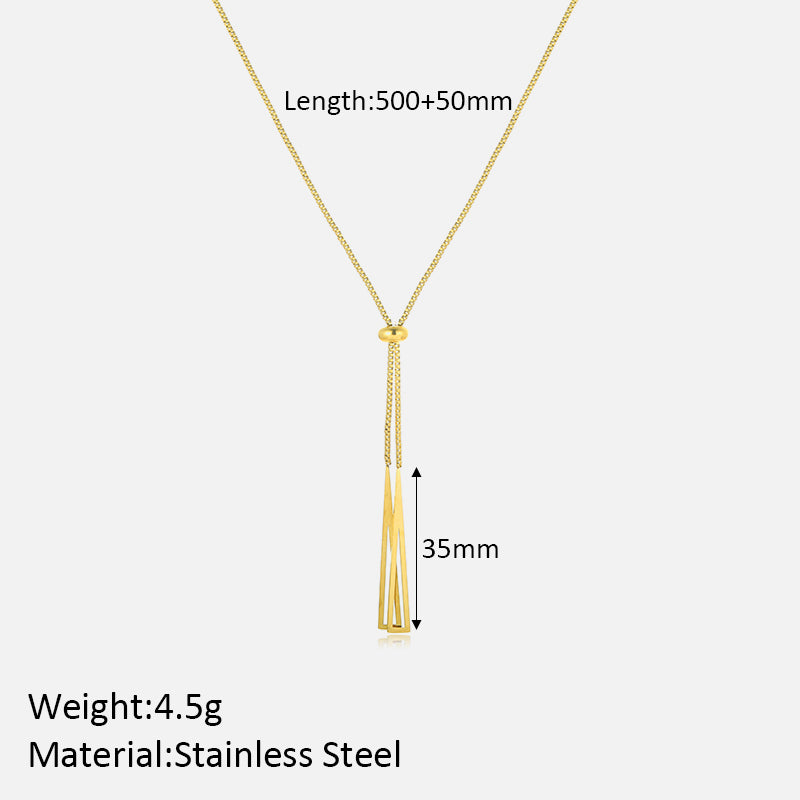 Stainless Steel Elegant Plating Solid Color Pendant Necklace