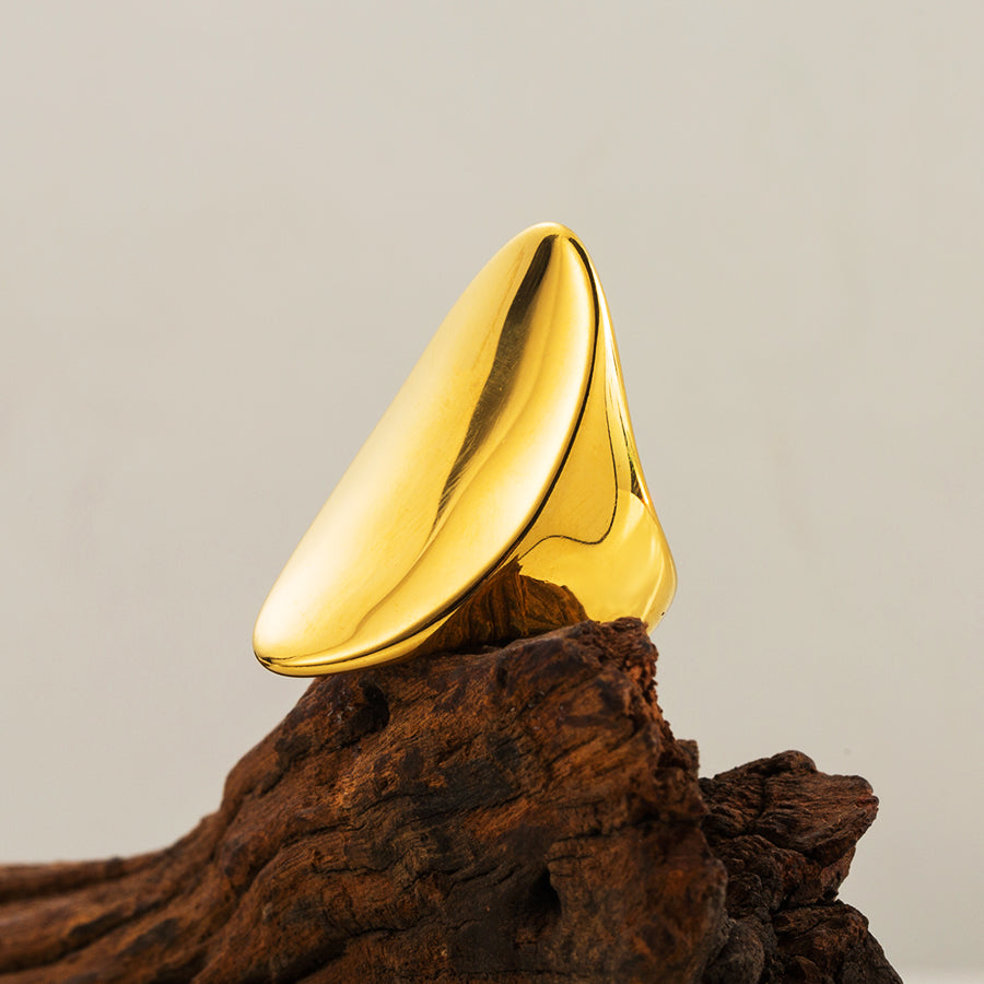 ig style simple style geometric stainless steel plating 18k gold plated rings