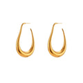 1 pair fashion geometric plating stainless steel ear studs
