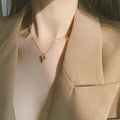 304 Stainless Steel 18K Gold Plated Casual Simple Style Plating Heart Shape Pendant Necklace